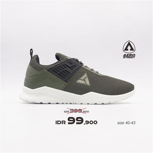 Foto Produk Aerostreet 40-43 Toyamaki Army - Sepatu Sneakers Sport Casual Pria - 40 dari Aerostreet