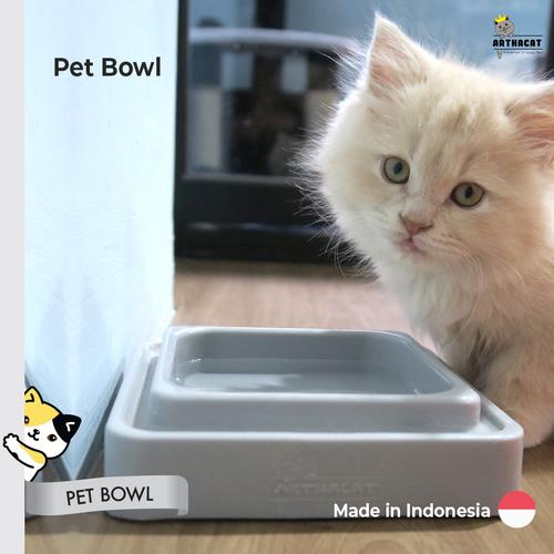 Gambar JCbrella_PET BOWL TEMPAT MKN KUCING ANJING ANTI SEMUT SGL - Putih dari JCbrella Jakarta Utara Tokopedia