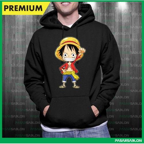 Foto Produk Jaket Hoodie One Piece Luffy Chibi dari Pasar Sablon