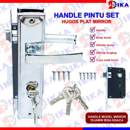 Foto Produk Handle PLAT BESAR 25CM + Body kunci + Silinder pintu / murah gagang dari Indokaryaabadi