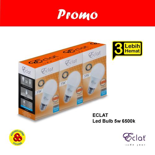 Foto Produk Eclat Lampu LED 5W Putih Paket PROMO Lebih Hemat isi 3 Bulb 5 Watt CDL dari Gudang Listrik