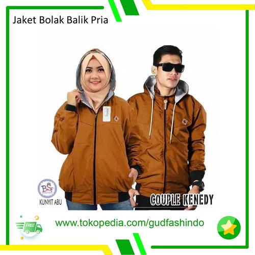 Foto Produk JAKET BOLAK BALIK PRIA BB DC VANS 2in1 PARASUT FLEECE SIZE L & XXL - Warna L-XXL, XL dari Gudang Fashion Indonesia