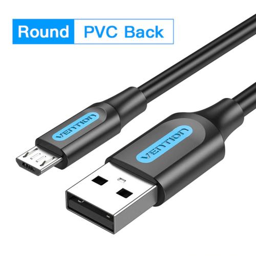 Foto Produk Vention Kabel Data Micro Usb 3A Fast Charging Quick Charge Android - COL Black, 0.5m dari VENTION by SinsheTekno