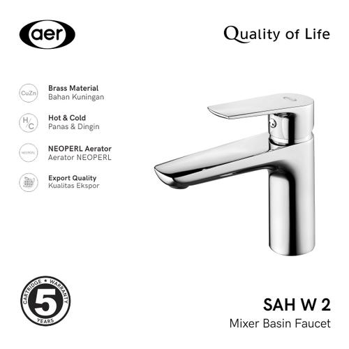 Foto Produk AER Kran Wastafel - Keran Air Panas Dingin Kuningan SAH-W2 dari AER Sanitary Indonesia