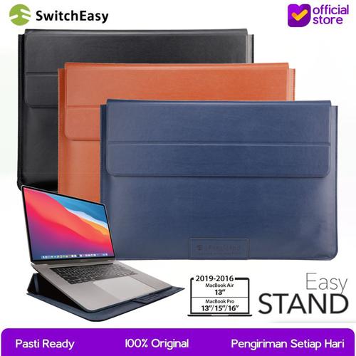 Foto Produk Sleeve Macbook Air / Pro 13 / 15 / 16 Inch SwitchEasy Easy Stand Tas - 15 - 16 Inch, Saddle Brown dari SwitchEasy Official