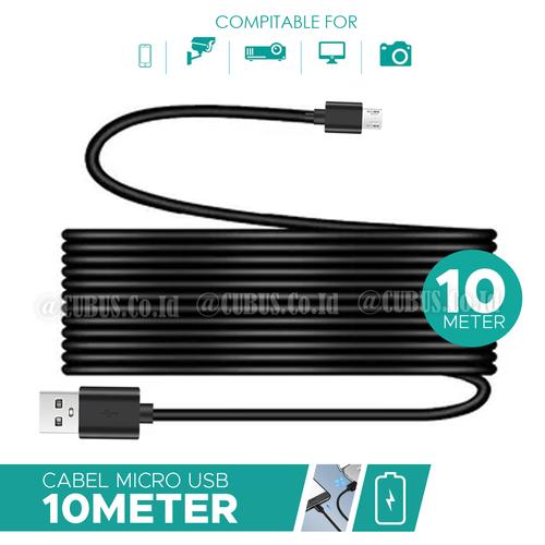 Foto Produk Cable/Kabel Micro USB 10 Meter Cable Power For IP Camera,Action Cam - Hitam dari Cubus_Co_ID