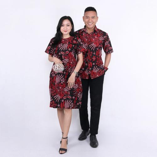 Baju Batik Couple Sarimbit Dress Kemeja 
