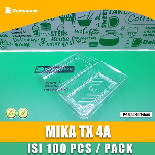 Foto Produk MIKA PLASTIK 4A - MIKA KUE MAKANAN JAJANAN TX 4A - FOODSAFE - 100 PCS dari Delmapack