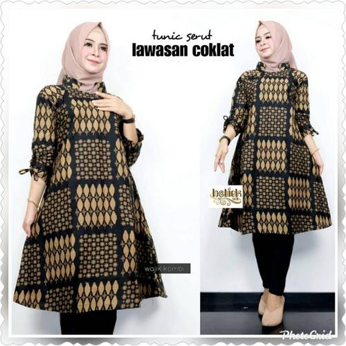 Foto Produk Baju blouse tunik atasan wanita jumbo batik katun prima halus ld 120 dari TABASAMA