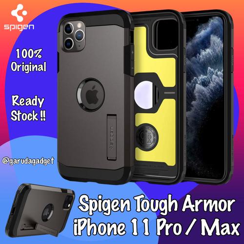Case iPhone 11 Pro Max Spigen Tough Armor Soft Casing Cover Anti Crack di  Garuda Gadget Tokopedia