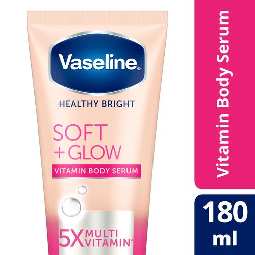 Foto Produk Vaseline Healthy Bright Vitamin Body Serum Soft Glow 180Ml dari Unilever Official Store