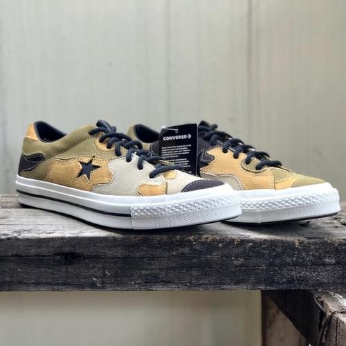 Jual Converse One Star Camo Suede Ox Black/Olive Flak/Wheat