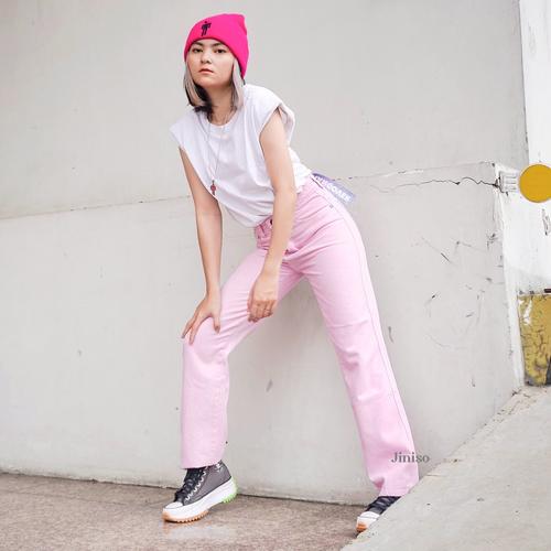 Foto Produk JINISO - Highwaist Loose Jeans Blush 842 - 852 HANGOVER dari JINISO.ID