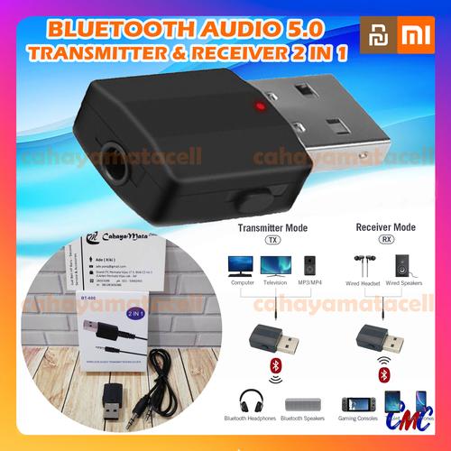 Foto Produk Bluetooth Transmitter Receiver 5.0 Wireless 2 in 1 Audio Portable 2in1 dari CMC Gadget Store