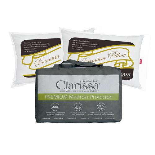 Foto Produk Paket Special A - Mattress Protector 160x200 + 2 Bantal Premium dari Clarissa Official Store