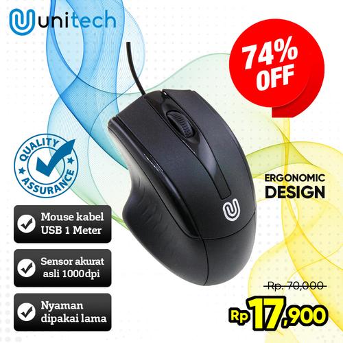 Gambar Optical Mouse Kabel USB G5 Unitech Wired USB 1000DPI - Biru dari Unitech Official Tokopedia