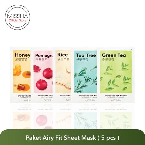 Foto Produk MISSHA AIRY FIT SHEET MASK ( 5 pcs Variant Campur) dari Missha Indonesia