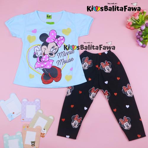 Foto Produk Setelan Mickey Mouse uk 2-6 Tahun / Baju Anak Karakter Legging Cewek - 3-4th dari Kios Balita Fawa