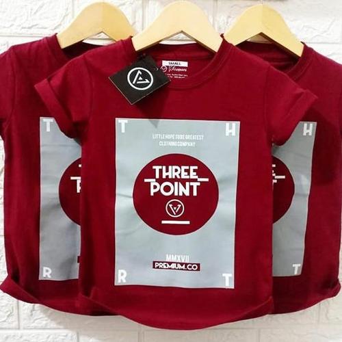 Foto Produk kaos anak distro threepoint original - S, maroon 3point dari gussolshop kaos anak