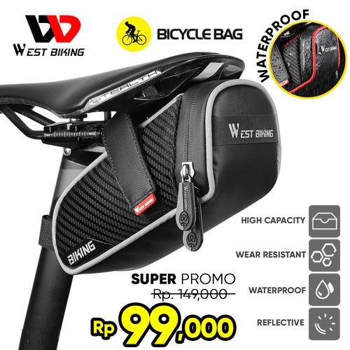 Foto Produk West Biking Tas Sepeda Lipat Roadbike MTB Tas Sadel Reflective B2 - Hitam dari West Biking Indonesia