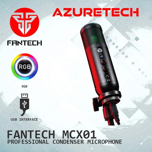 Foto Produk Fantech LEVIOSA MCX01 Condenser Microphone USB for PC Laptop Streaming - Hitam dari AzureTech