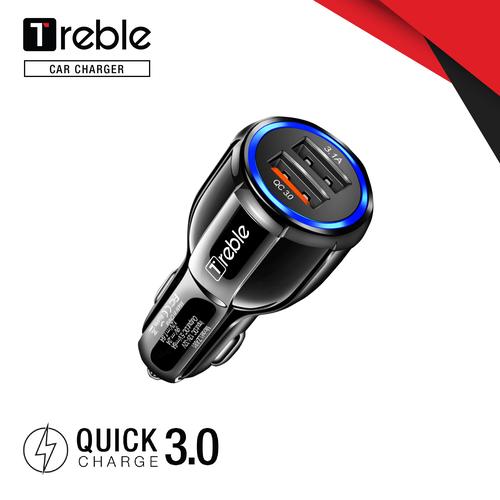 Foto Produk TREBLE Car Charger Colokan Mobil 2 Ports QC3.0 3.1A - TMC01 dari Trebleofficialstore