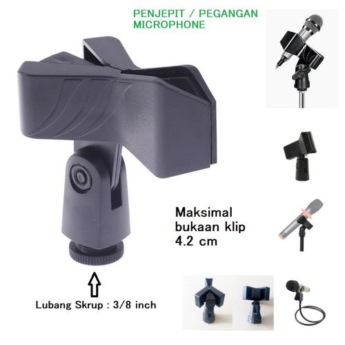 Jual HOLDER MIC PEGANGAN KLIP PENJEPIT CLAMP JEPIT MICROPHONE STAND