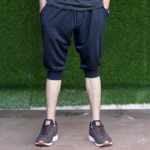 Foto Produk Joger Pendek Polos 3/4, Joger Selutut/Celana Pendek 3/4 Pria Wanita - M fit L Std, Abu Tua dari Medina interior