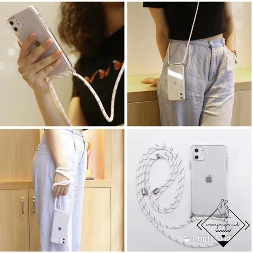 Gambar Lanyard case gantungan Iphone 6 6s plus 7 8 X XS XR max 11 pro XR soft - ROSE, XS MAX dari Caseayangan ID Jakarta Barat Tokopedia