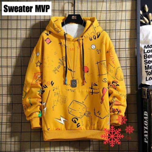 Foto Produk FortKlass MVP Sweater Hoodie Pria Sablon Lengan Panjang - Kuning dari FortKlass