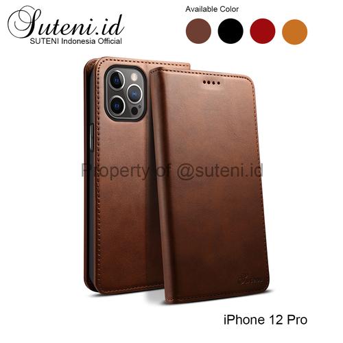 Promo Leather Flip Case iPhone 12 12 Pro Cover Card Slot Casing Kulit  Soft Hitam, 12 di Fiorente Stuff Tokopedia