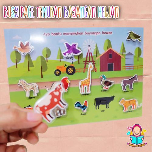 Foto Produk Mainan Edukasi Anak Busy Page Bayangan Hewan Binatang Buku Aktivitas B dari Books For Camilla