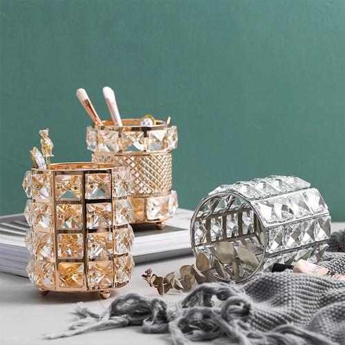 Foto Produk Crystal Storage Holder - for makeup brush, cosmetic dll - Gold dari gratohome