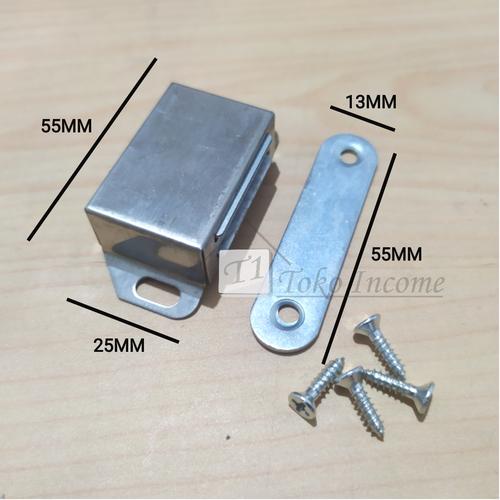 Foto Produk Magnet Kotak Pintu Lemari Large / Door Stoper Stainless Steel dari Toko Income