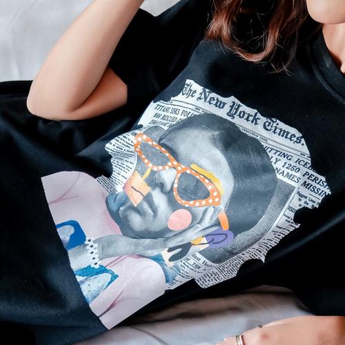Foto Produk JINISO T-Shirt New York Girl Oversize Tee | Kaos dari JINISO.ID