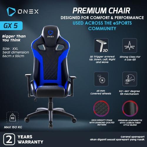 Foto Produk ONEX GX5 Premium Quality Gaming Chair - Navy dari manekistore