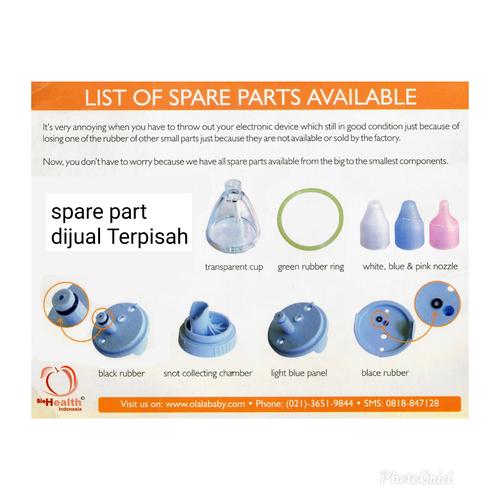 Olala Baby Sparepart Nasal Aspirator aksesories sedot ingus saja  transparent cup di Babystar Mk Tokopedia