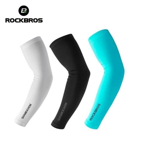 Foto Produk Manset Tangan Manset Rockbros Sepeda Basket Motor Best Quality - Putih, M dari Rockbros Bike