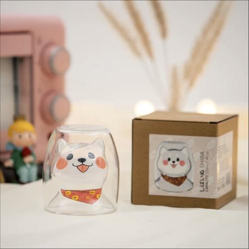 Foto Produk UCHII Akita Happy Series Double Wall Drinking Cup | Gelas Gift Premium - Transparan dari uchii store