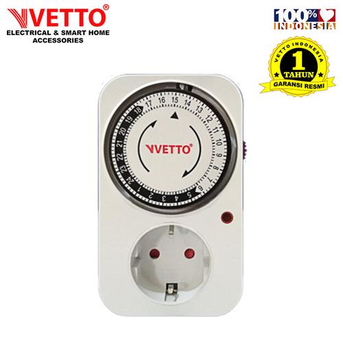 Foto Produk VETTO Stop Kontak Timer Analog - 24 Jam dari Vetto Smart Home