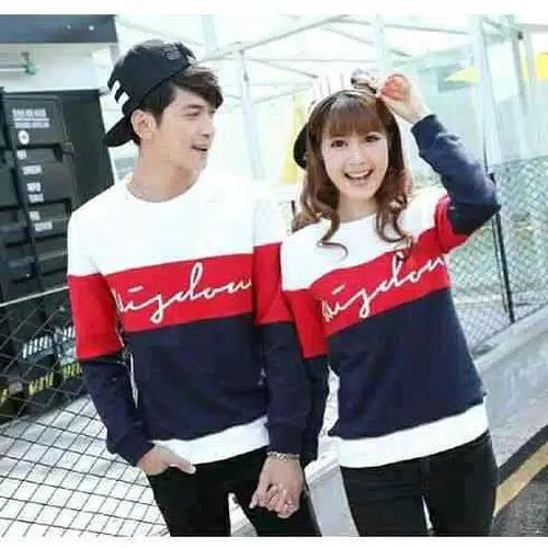 Foto Produk Sweater Couple LP Wisdom Navy dari Wallsticker shop