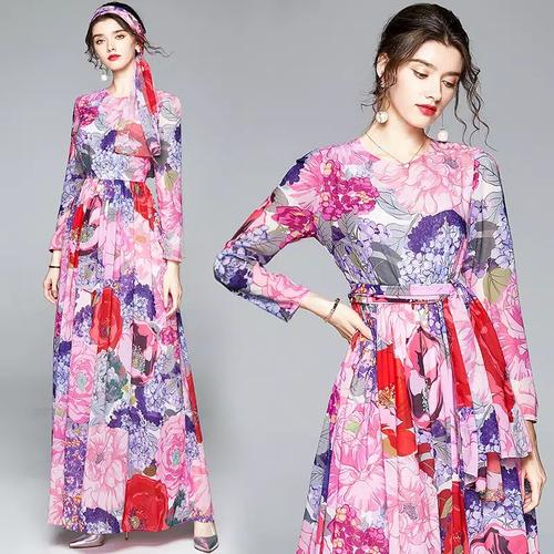 Jual maxi dress gamis kaftan casual 