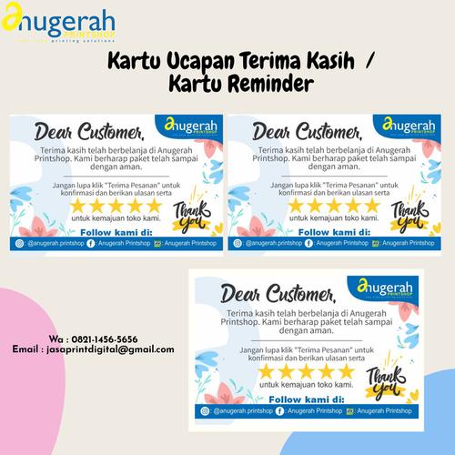 Jual Kartu Ucapan Terima Kasih Souvenir Thanks Card Art Paper 150 Gr 1 Sisi Kota Tangerang Selatan Anugerah Printshop 2 Jual Kartu Ucapan Terima Kasih Souvenir Thanks Card Art Paper 150 Gr 1 Sisi Kota Tangerang Selatan Anugerah Printshop 2