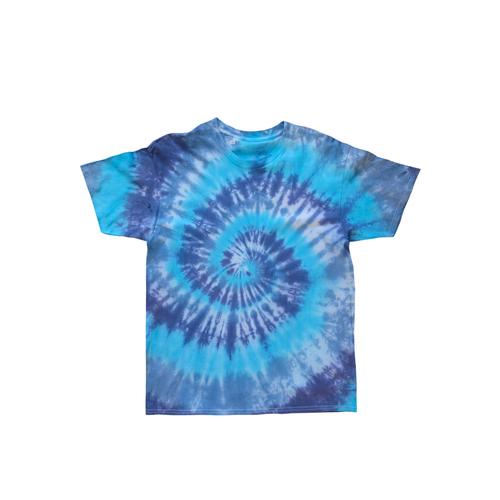 Foto Produk Kids Tie Dye T-shirt Spiral Blue - S dari Flo's Tie Dye Shop