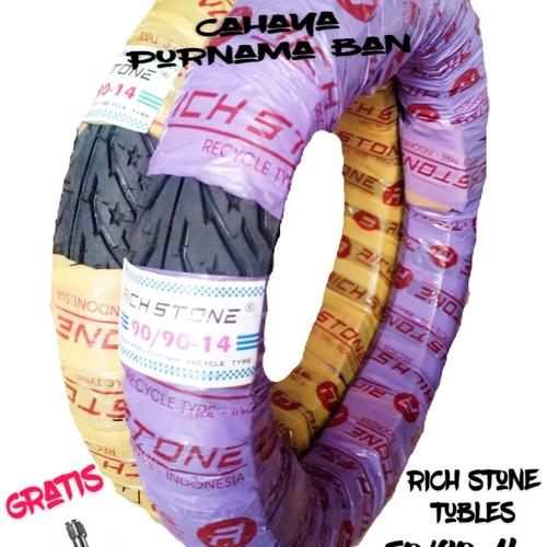 Foto Produk PAKET 2 BAN LUAR RICHSTONE TUBLES + PENTIL UK 80/90-14 & 90/90-14 dari Cahaya purnama ban