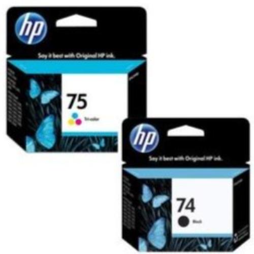 PAKETAN TINTA HP 74 BLACK + 75 COLOUR 
