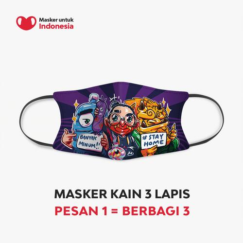 Foto Produk Masker untuk Indonesia x Kemas Acil - Kain Scuba Full Printing dari Masker untuk Indonesia