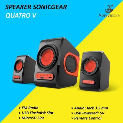Jual Speaker Pc Laptop Notebook Sonicgear Quatro V Super Bass Merah Jakarta Utara Abiyyu Store Tokopedia