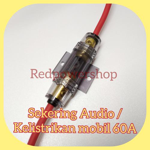 Foto Produk sekering audio 60A kelistrikan mobil pasang di aki dari redpowershop