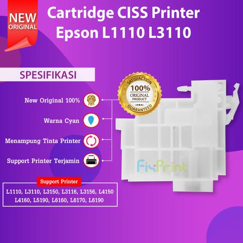 Jual Cartridge CISS Epson L3110 L3156 L4150 L4160 L5190 L6160 L6170 L6190 -  Cyan - Kota Surabaya - FixPrint Indonesia | Tokopedia